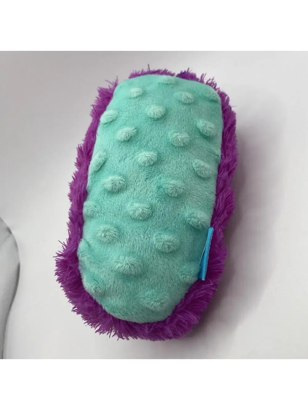 Bark Box Plush Dog Purple Slipper Shoe Crinkle Squeak Medium Large